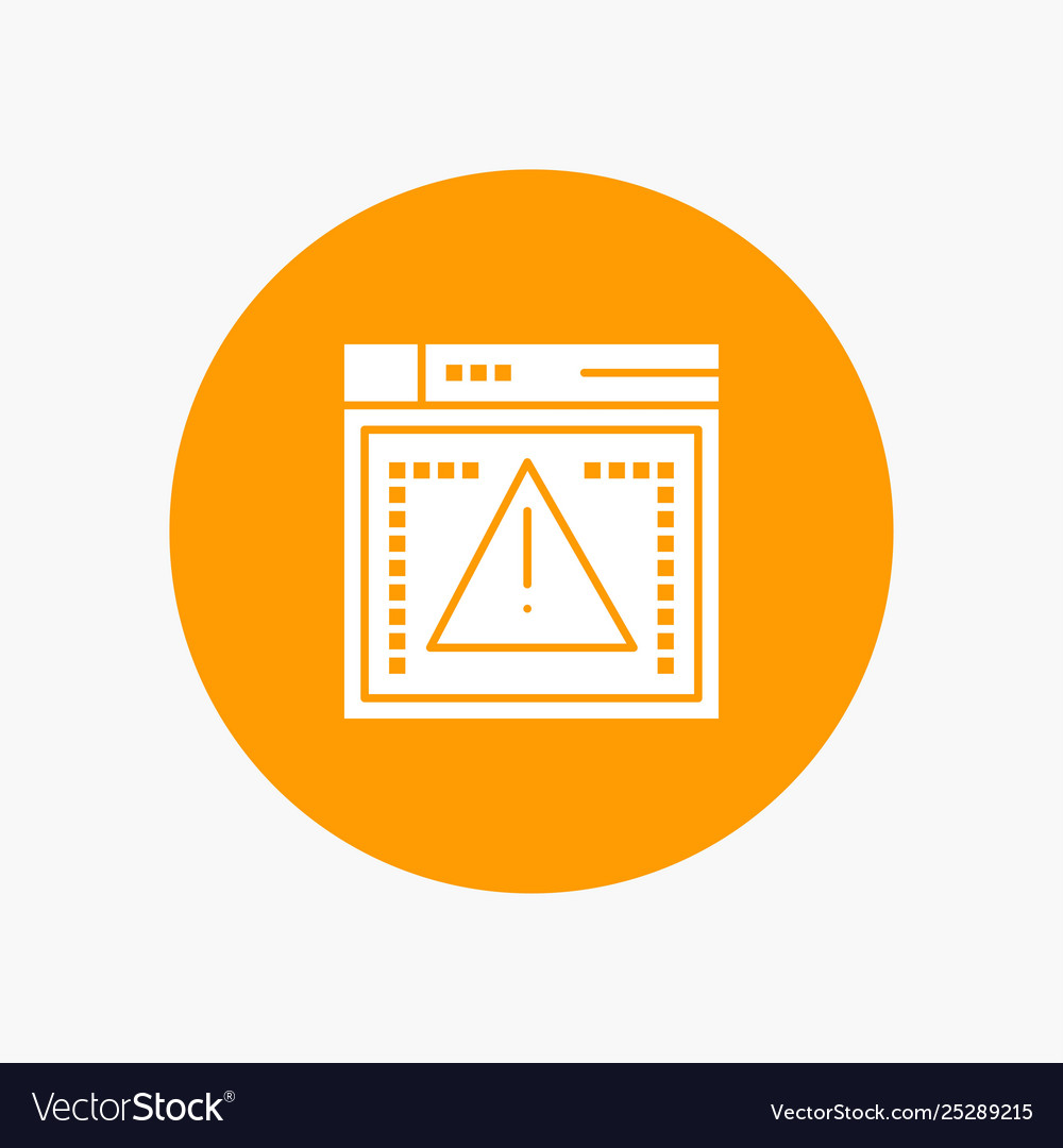 Computing coding error white glyph icon Vector Image Computing coding error white glyph icon