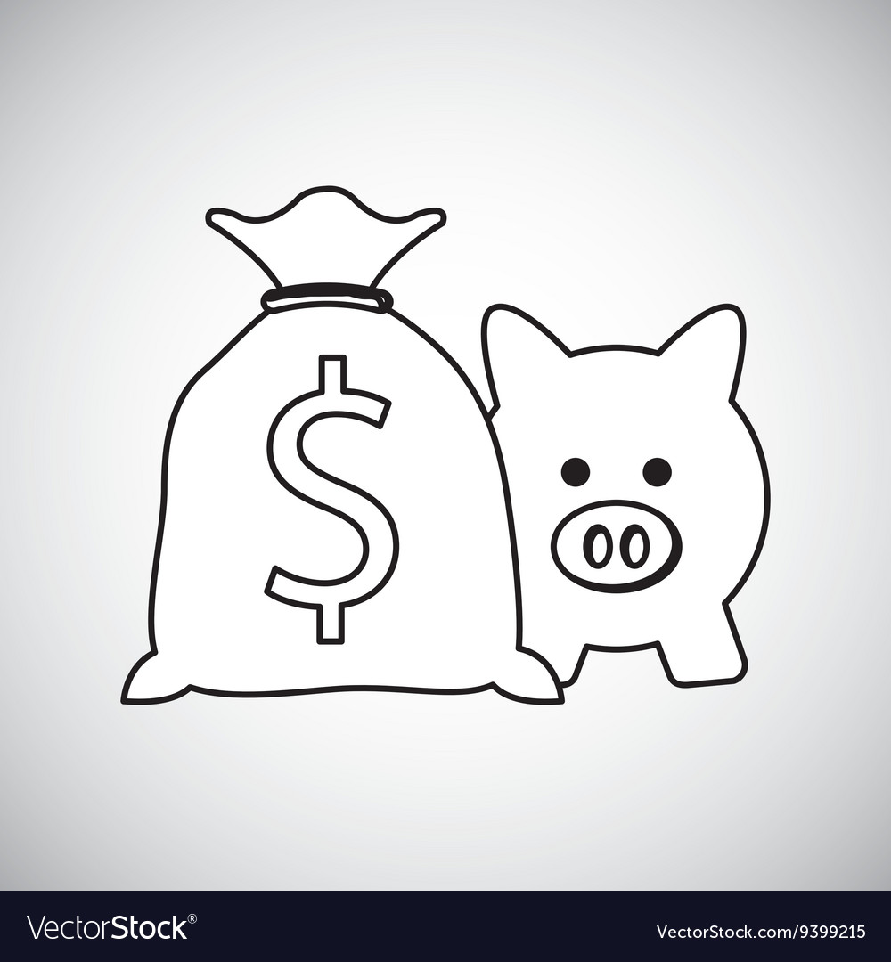 Financial item design money icon flat