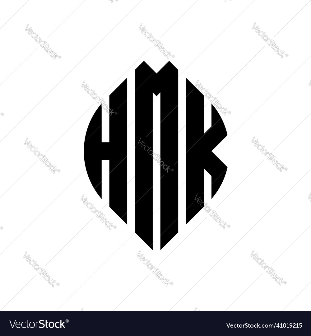 Hmk circle letter logo design