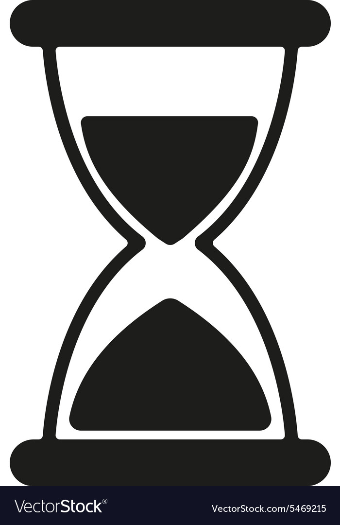 Hourglass icon chronometer and timer clock