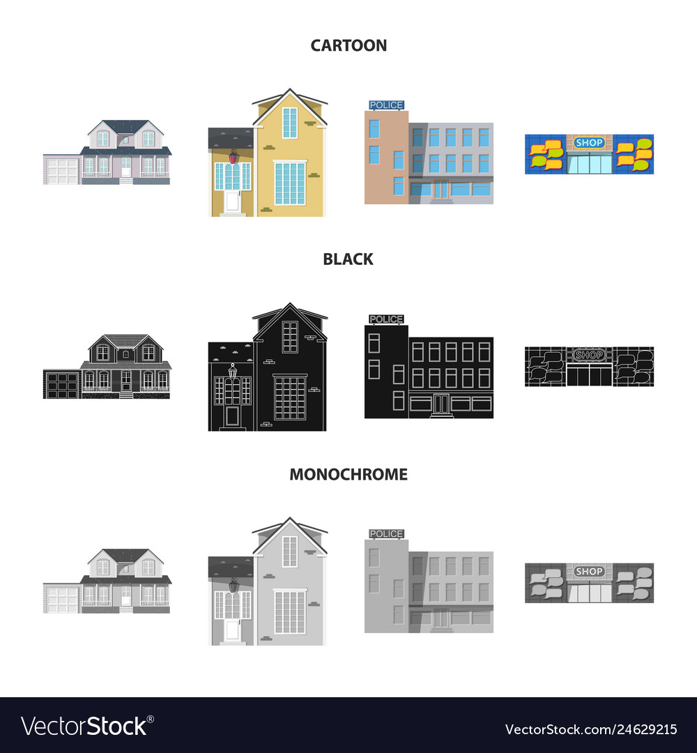 Isolated object of building and front symbol Vector Image Isolated object of building and front symbol
