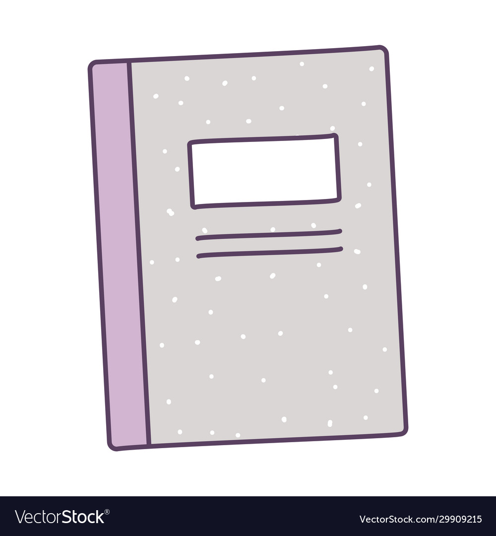 Isolated school notebook line and fill style icon