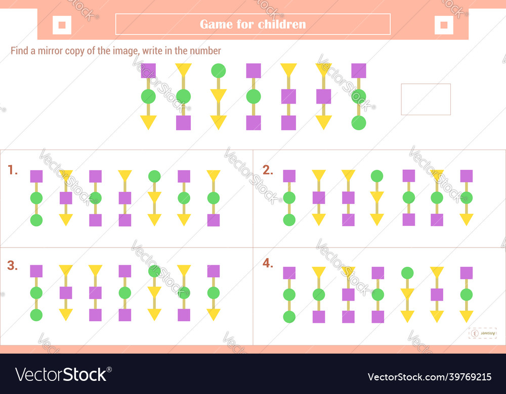 Logic puzzle game for children select and write