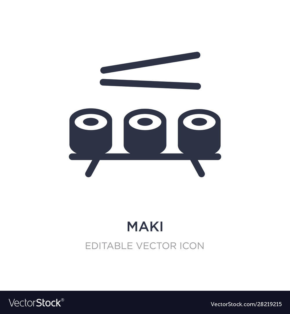 Maki icon on white background simple element from