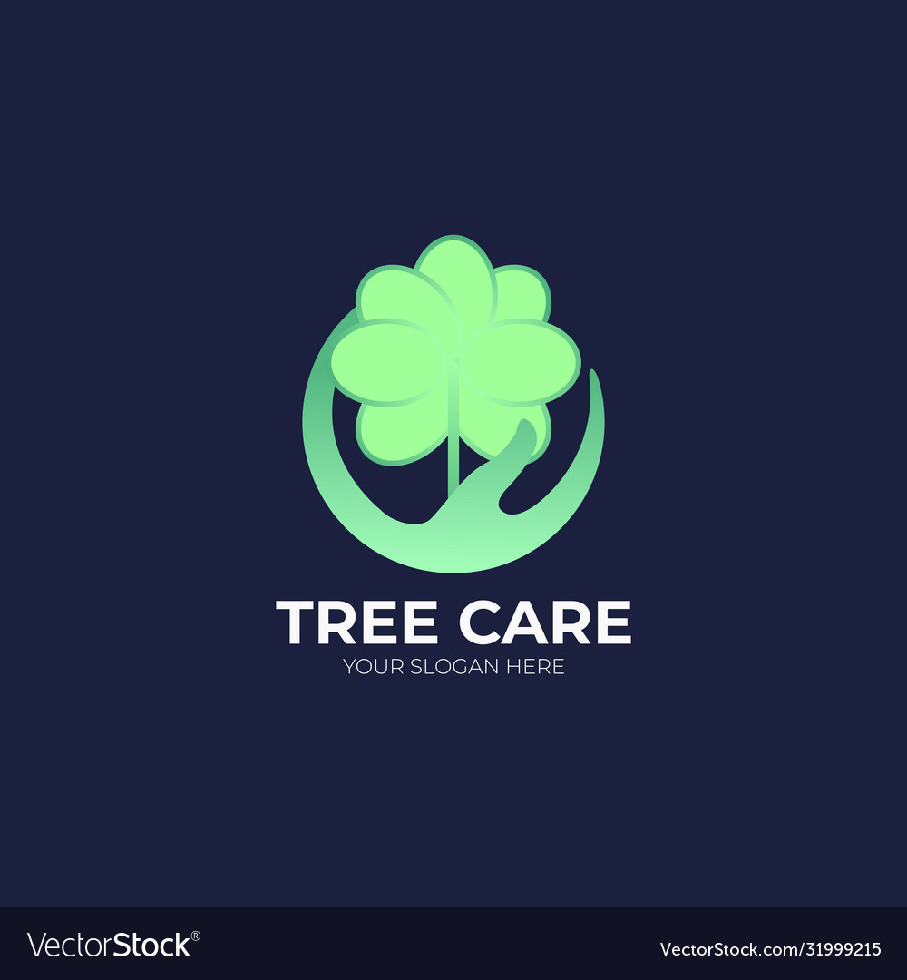 Save tree icon logo design hand elements
