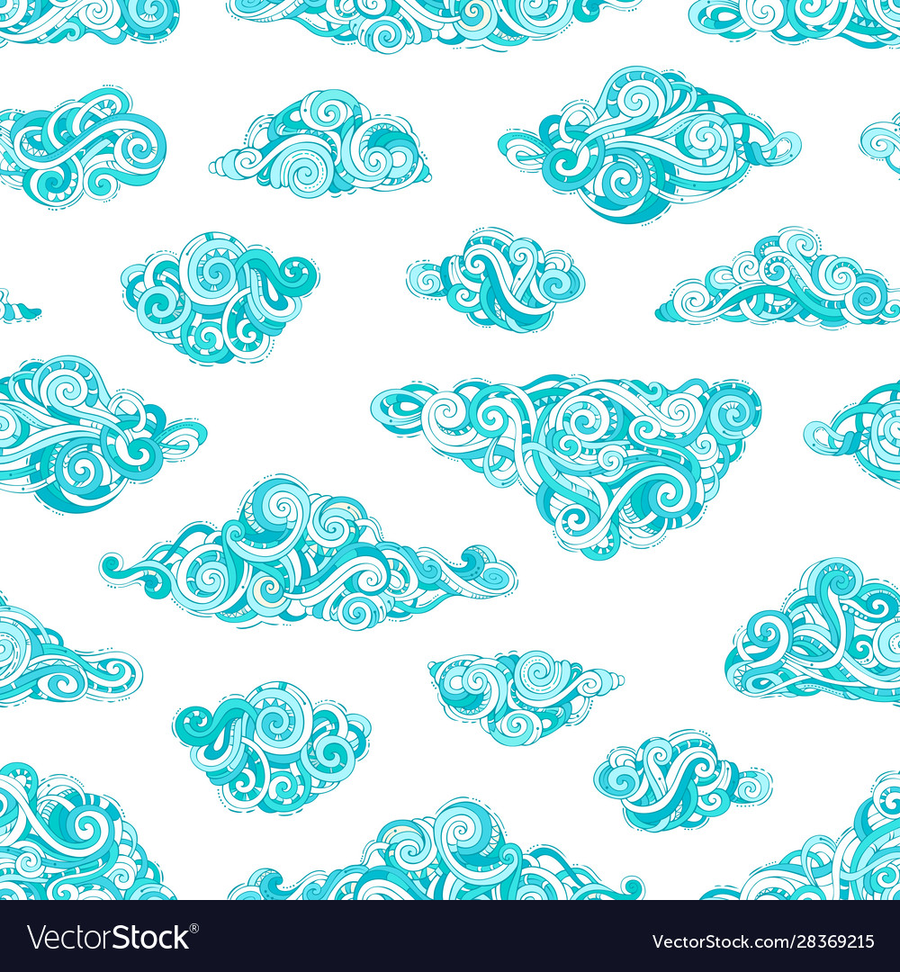 Seamless overcast pattern vector image Seamless overcast pattern