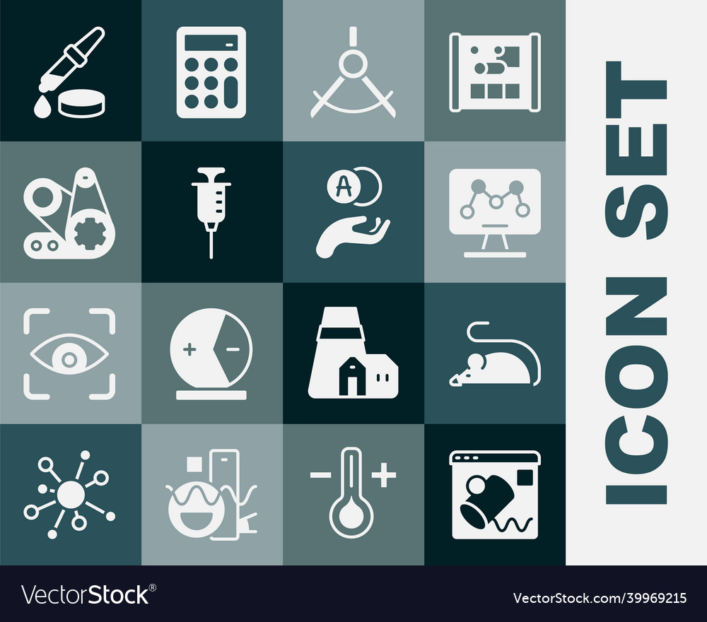 Set data visualisation experimental mouse vector image Set data visualisation experimental mouse