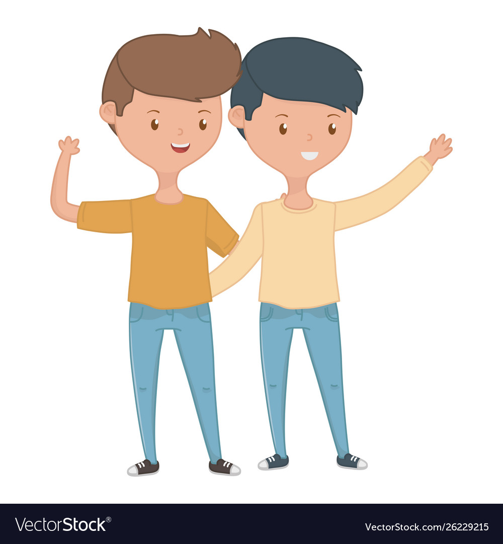 Teenage boys friends design Royalty Free Vector Image