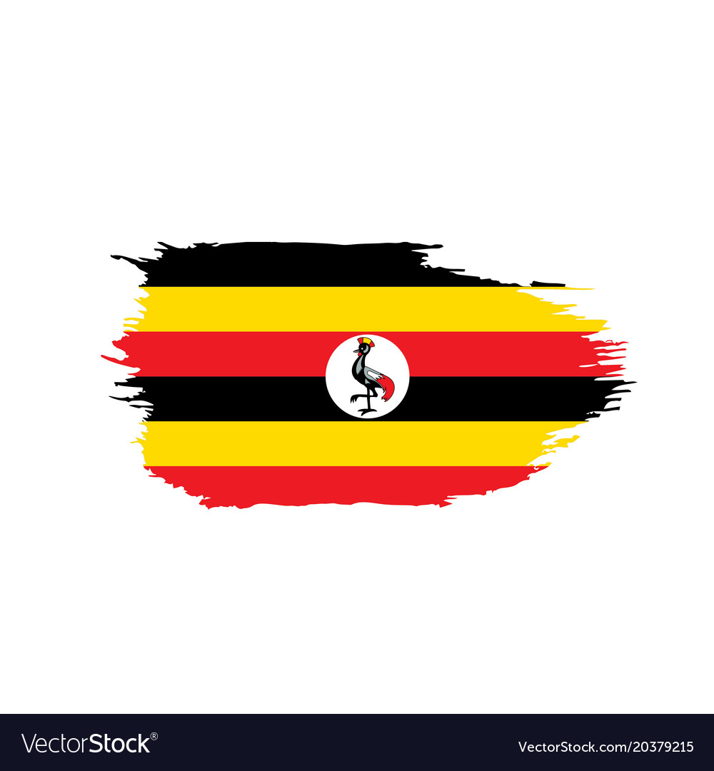 Uganda flag Royalty Free Vector Image - VectorStock