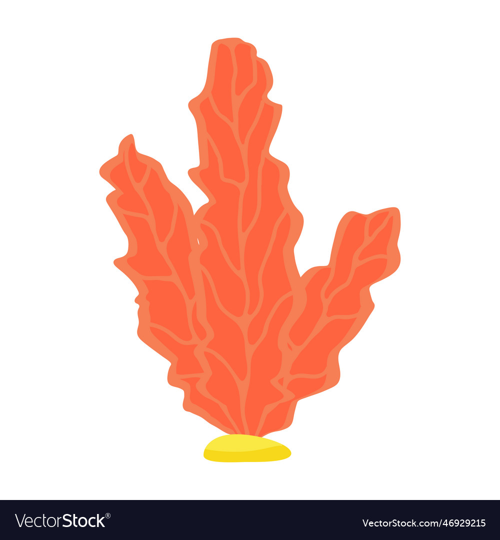 Underwater seaweed cartoon Royalty Free Vector Image