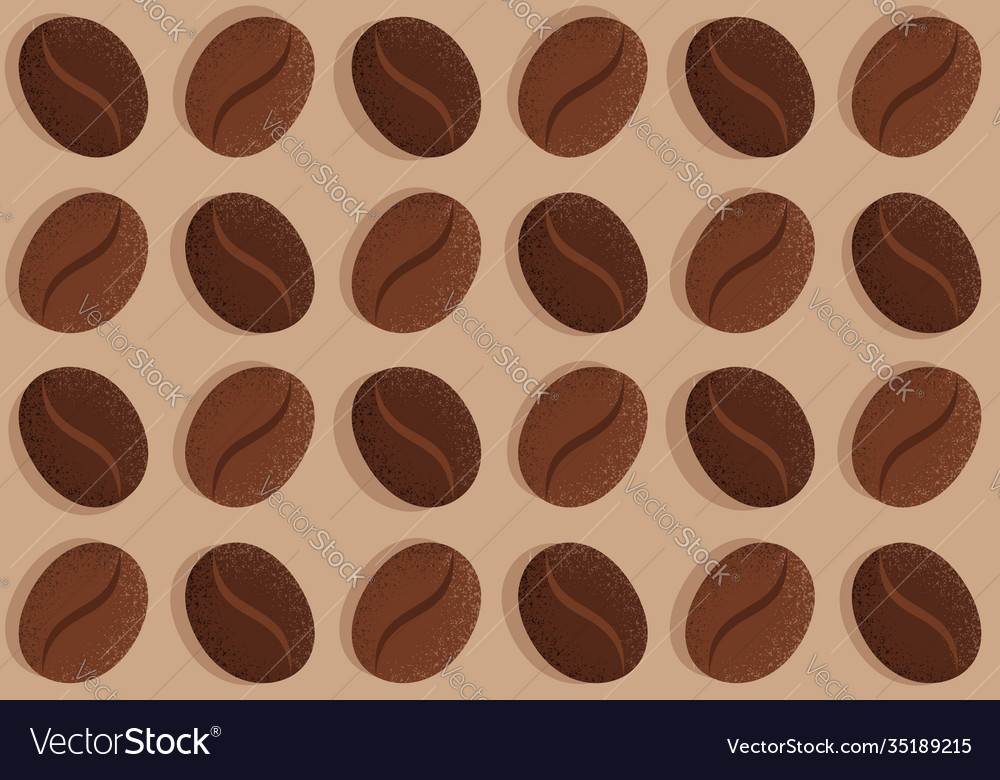 Vintage seamless pattern with coffee beans