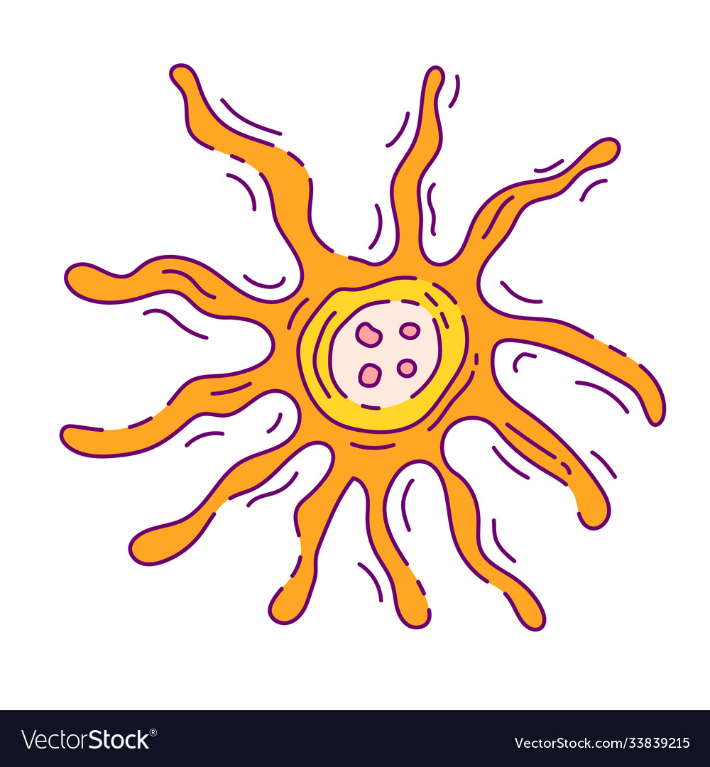 Virus germs and bacteria design objects character