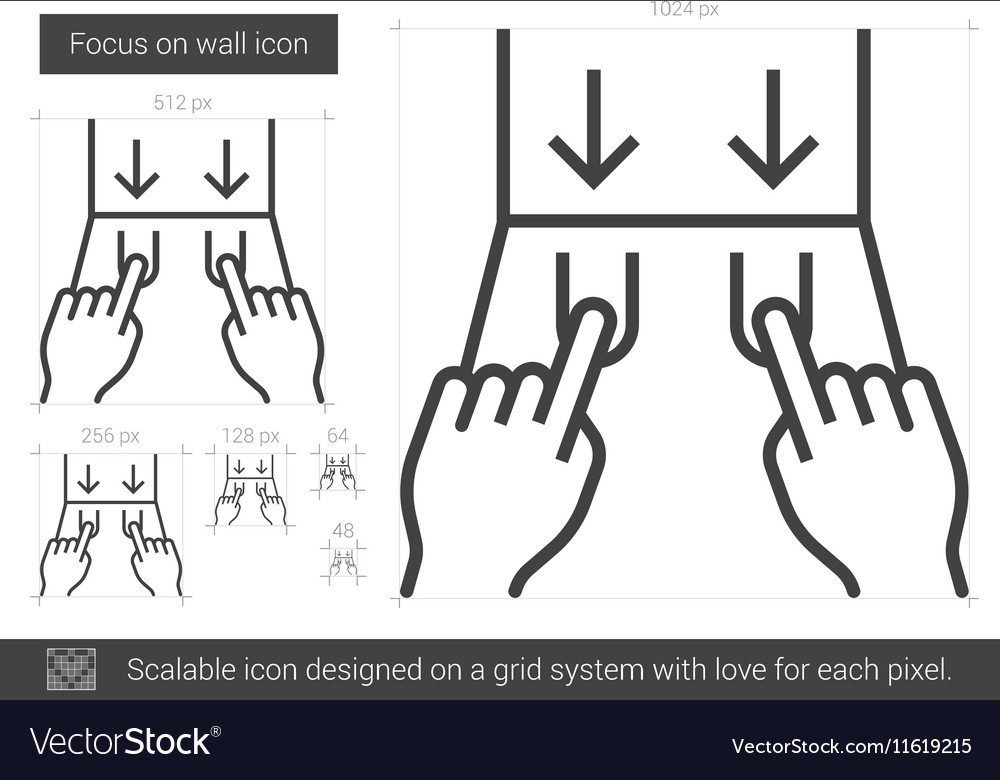 Wandfokus Linie Symbol