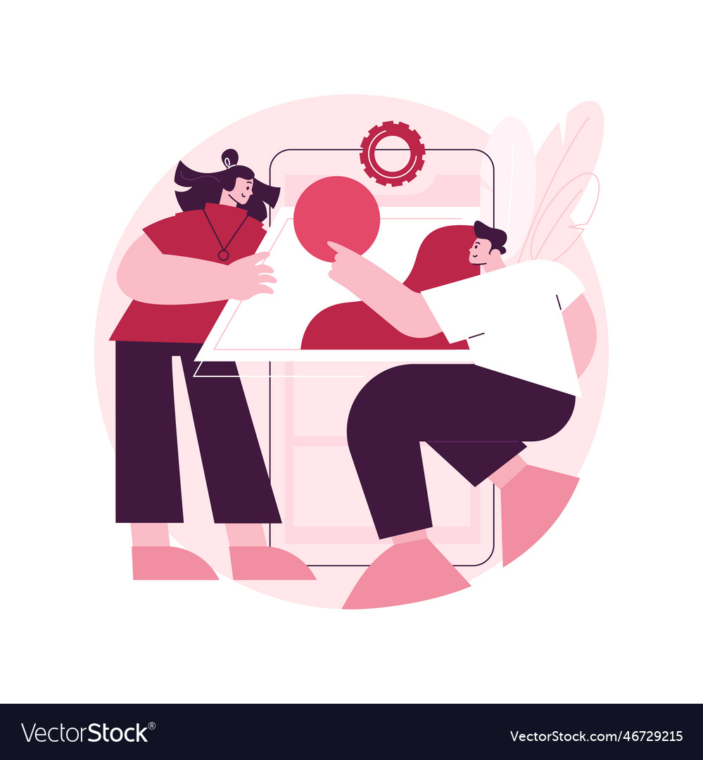 Web application design abstract concept vector image Web application design abstract concept