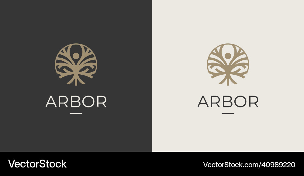 Abstract tree logo icon Royalty Free Vector Image