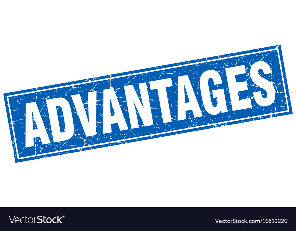 Advantages square stamp Royalty Free Vector Image