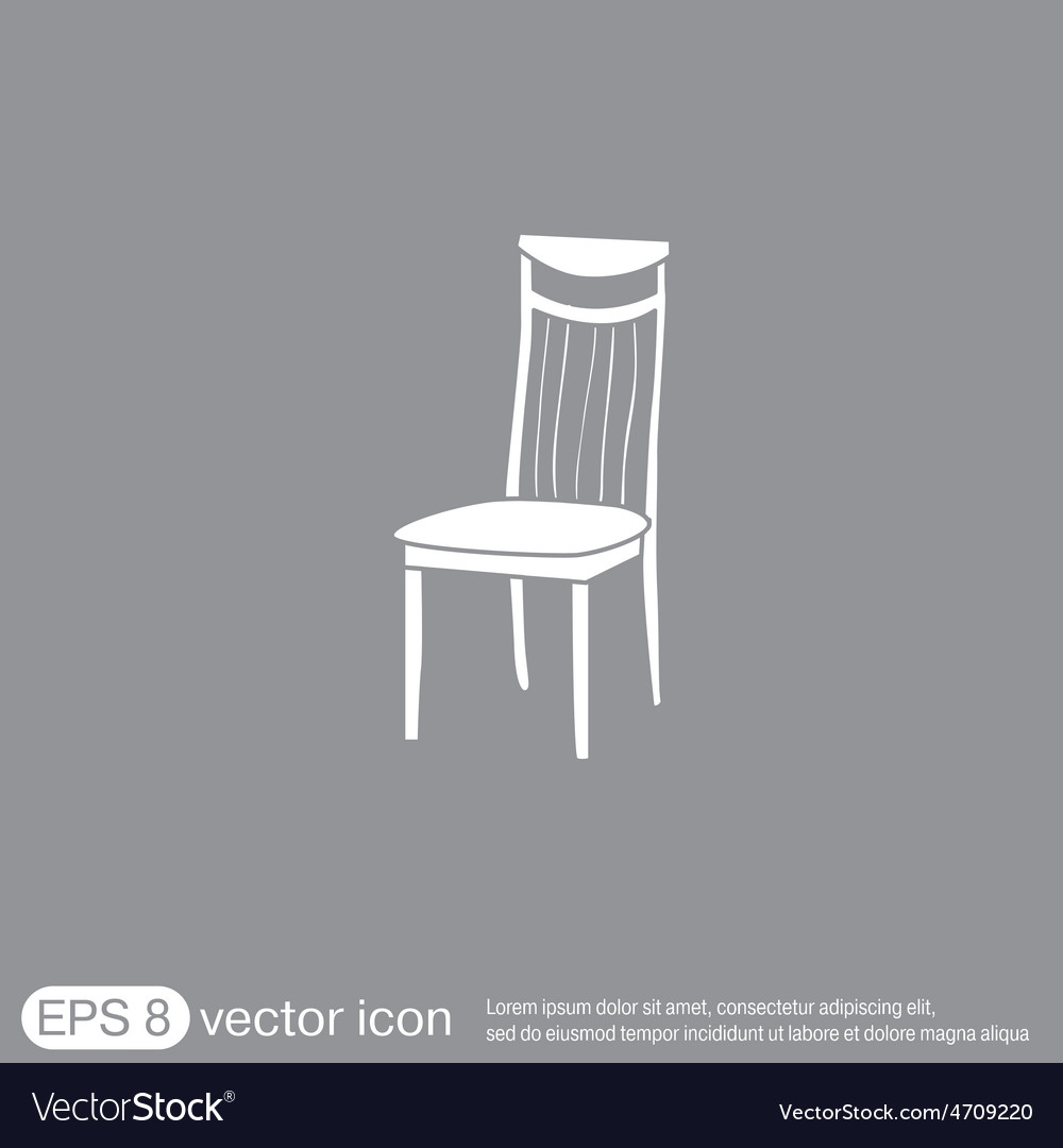 Chair icon symbol furniture home interior