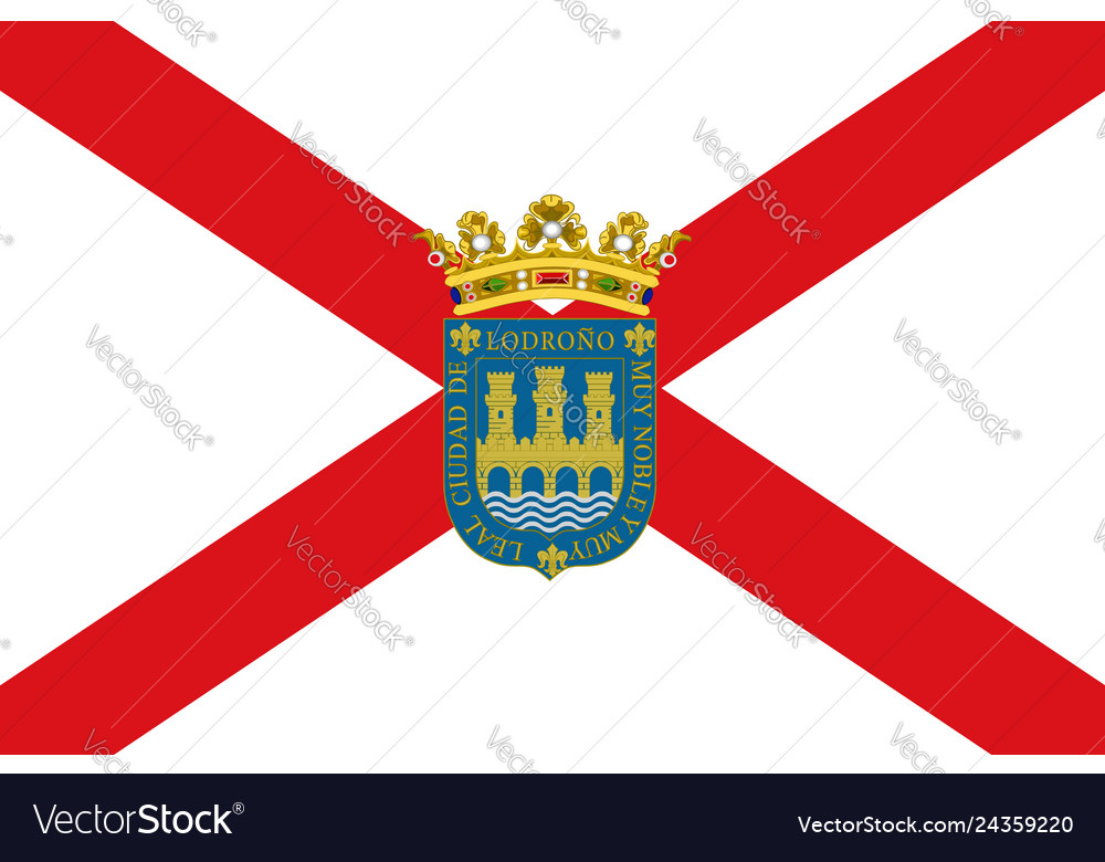 Flag of logrono in la rioja spain