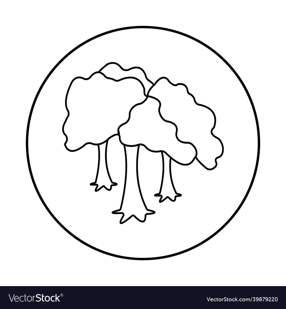 Forest line icon design