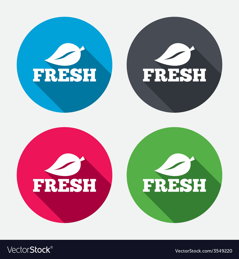 Fresh product sign icon leaf symbol