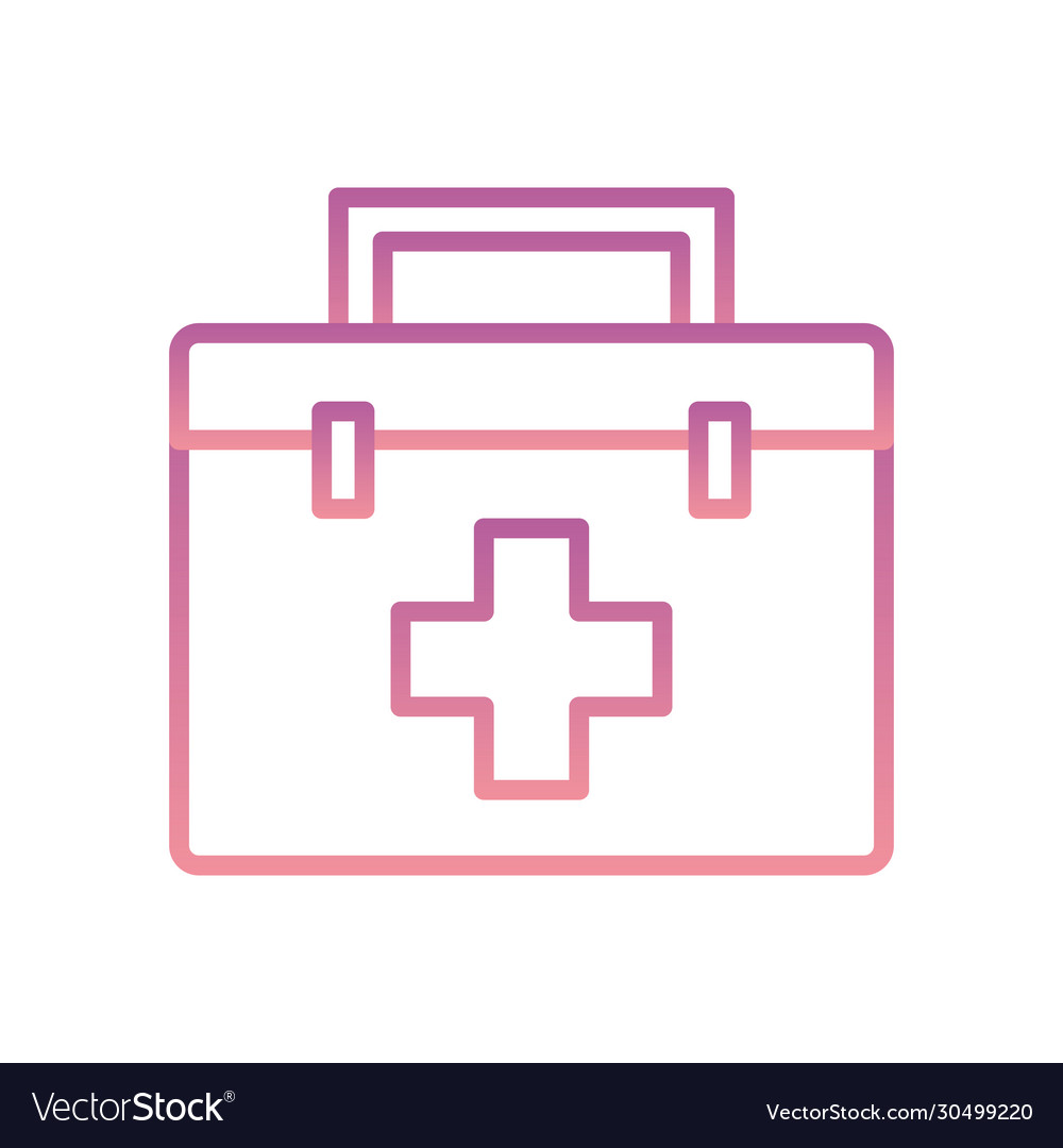 Isolated kit with cross gradient style icon