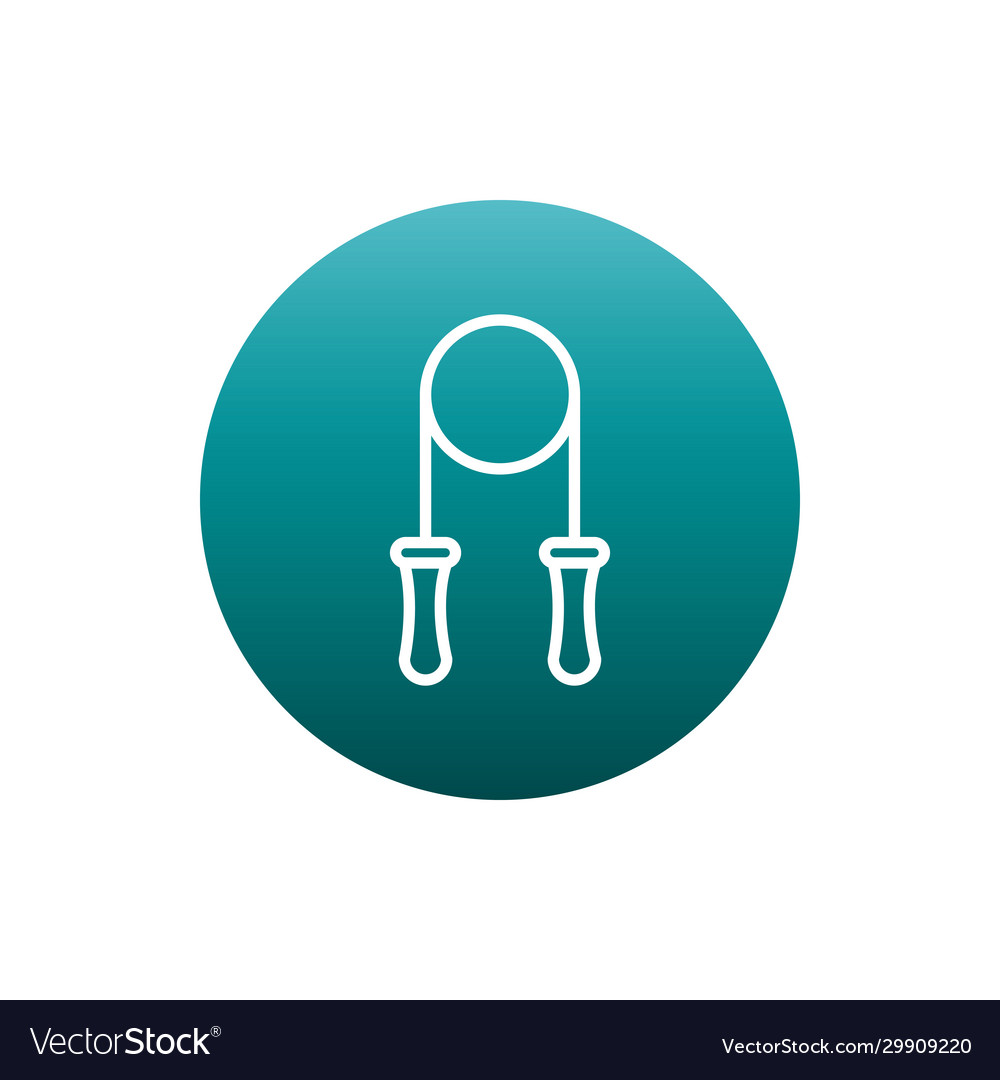 Jumping rope block gradient style icon
