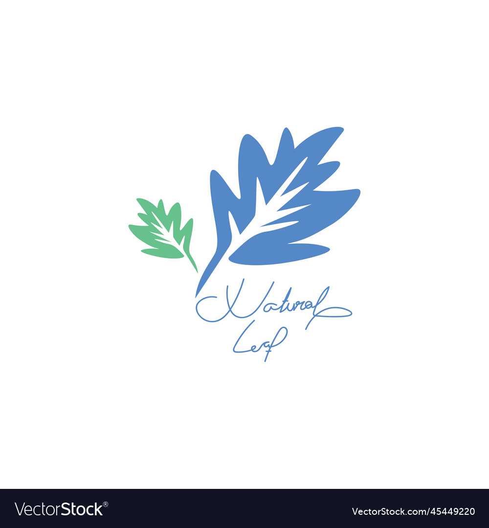 Leaf nature color design element vector image Leaf nature color design element