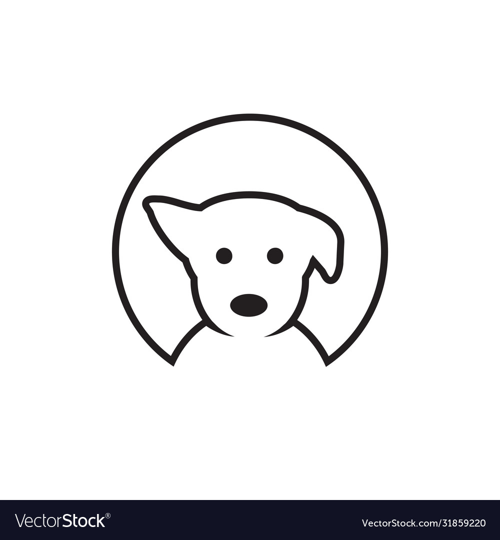 Lines icon dog puppy cute