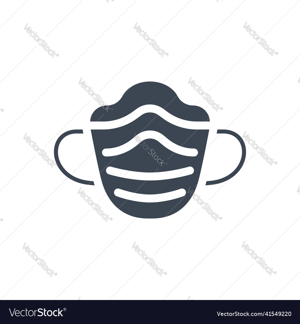 Medical mask related glyph icon