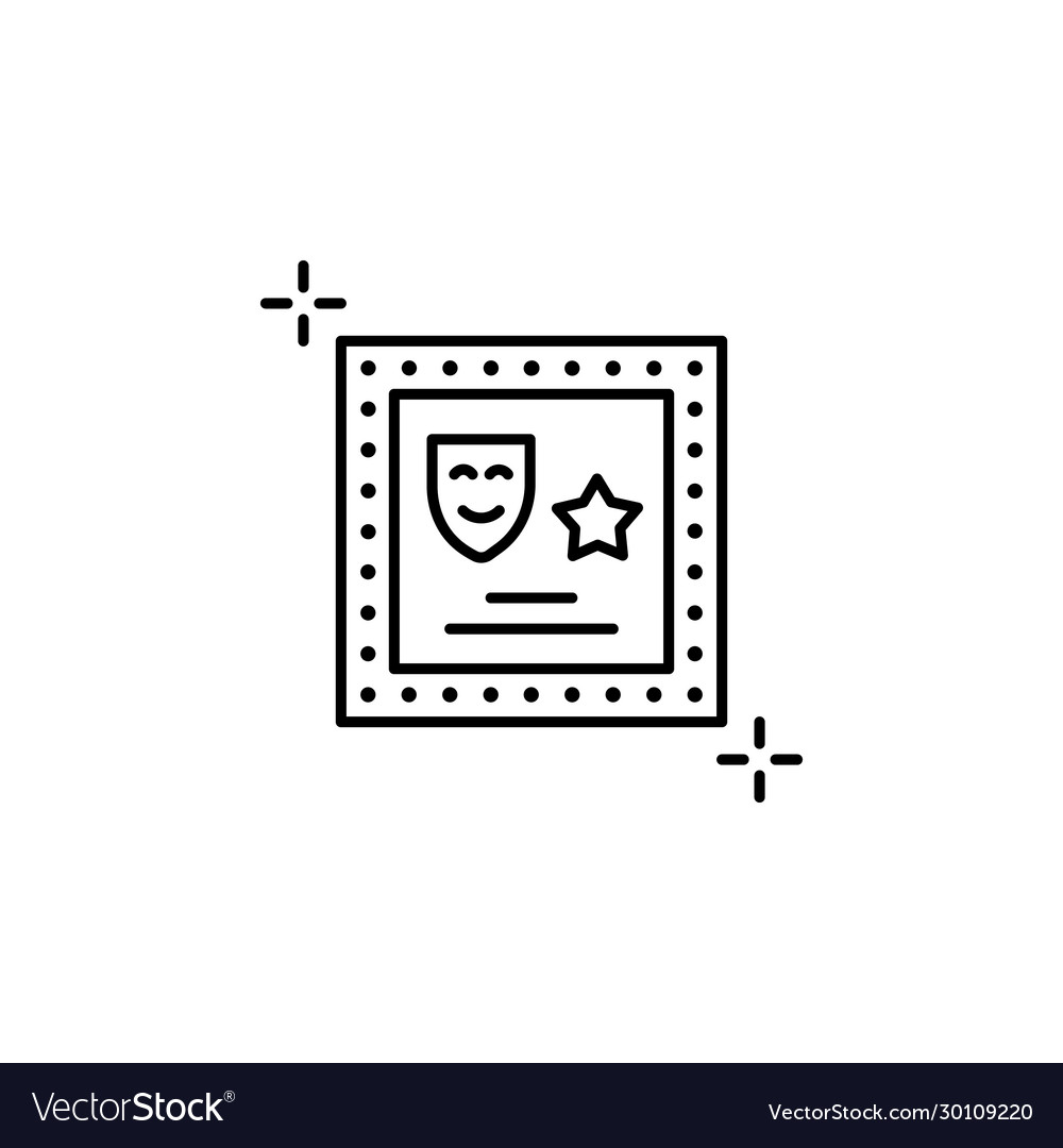Mirror icon simple line outline elements Vector Image Mirror icon simple line outline elements