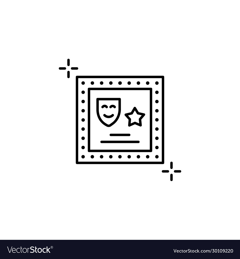 Mirror icon simple line outline elements