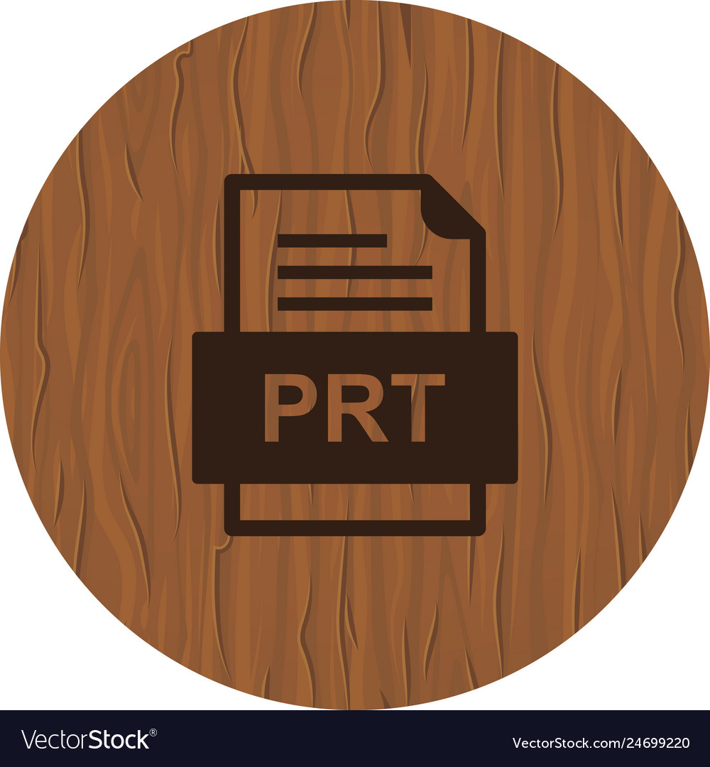 Prt file document icon Royalty Free Vector Image