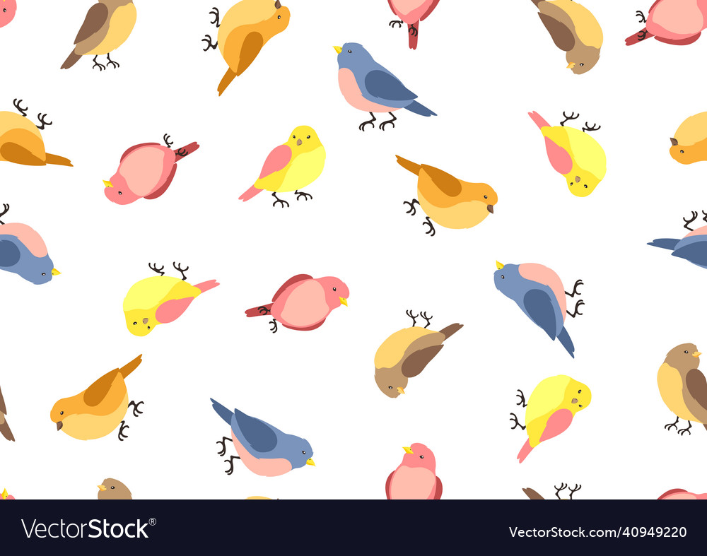 Seamless pattern with stylized birds image