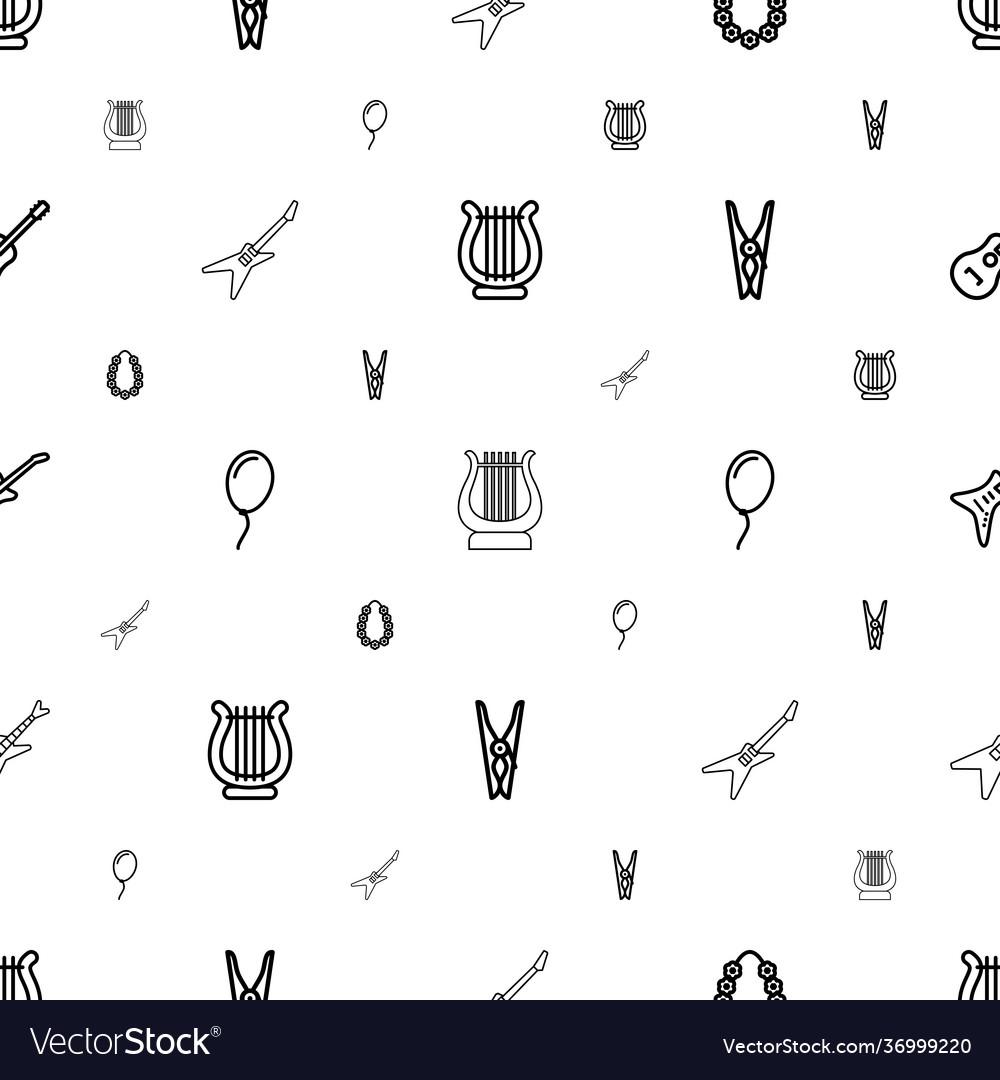 String icons pattern seamless white background