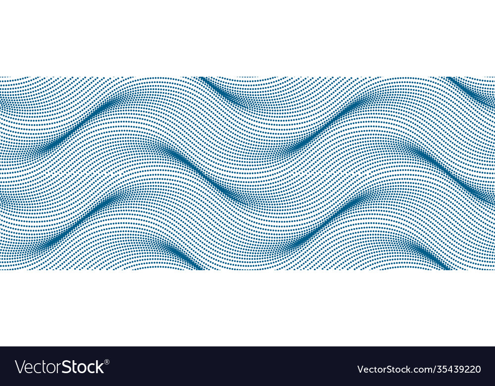 Wavy lines make with dots seamless pattern dotted vector image Wavy lines make with dots seamless pattern dotted