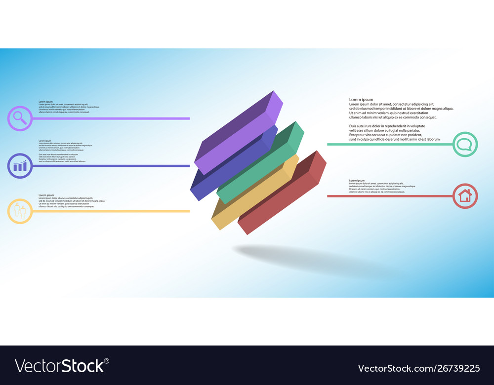 3d infographic template with embossed