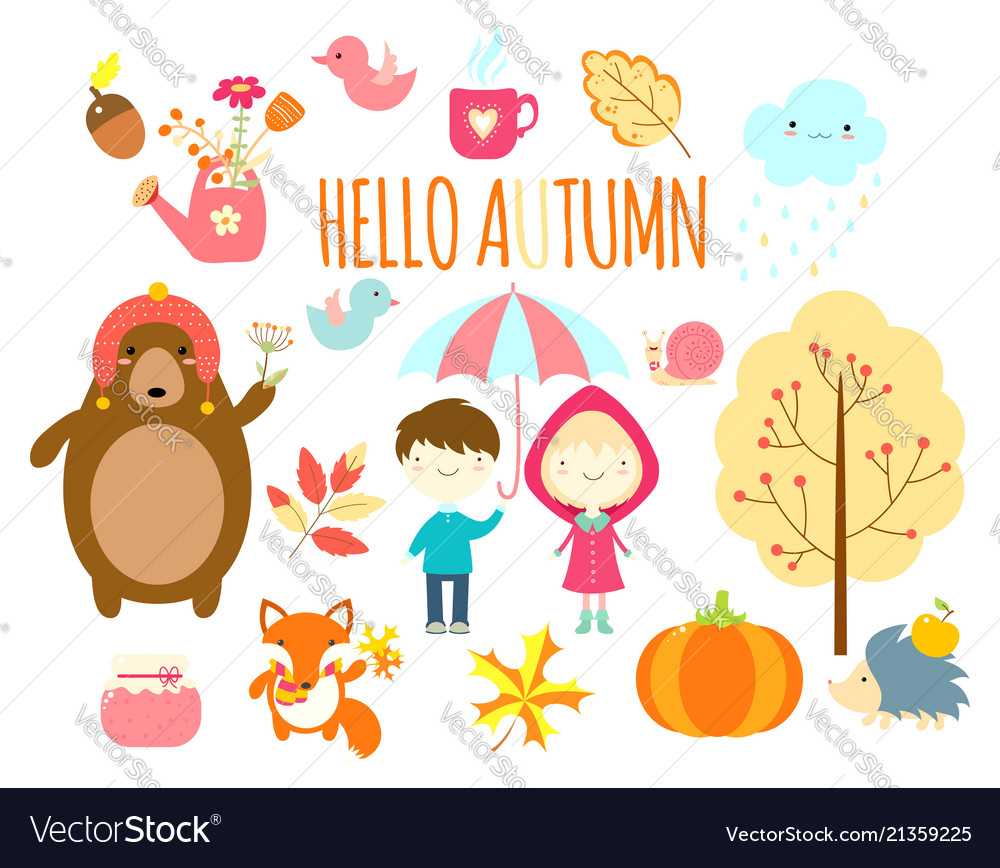 Autumn Forest Animals & Children