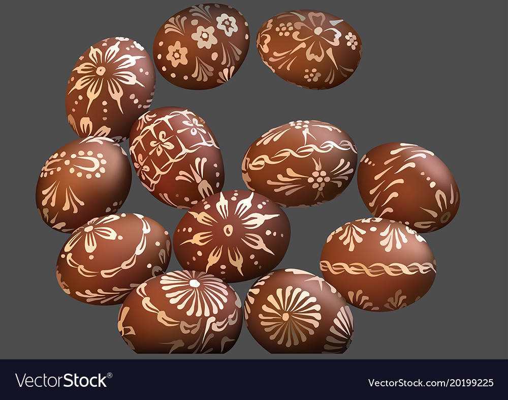 Brown easter egg collection