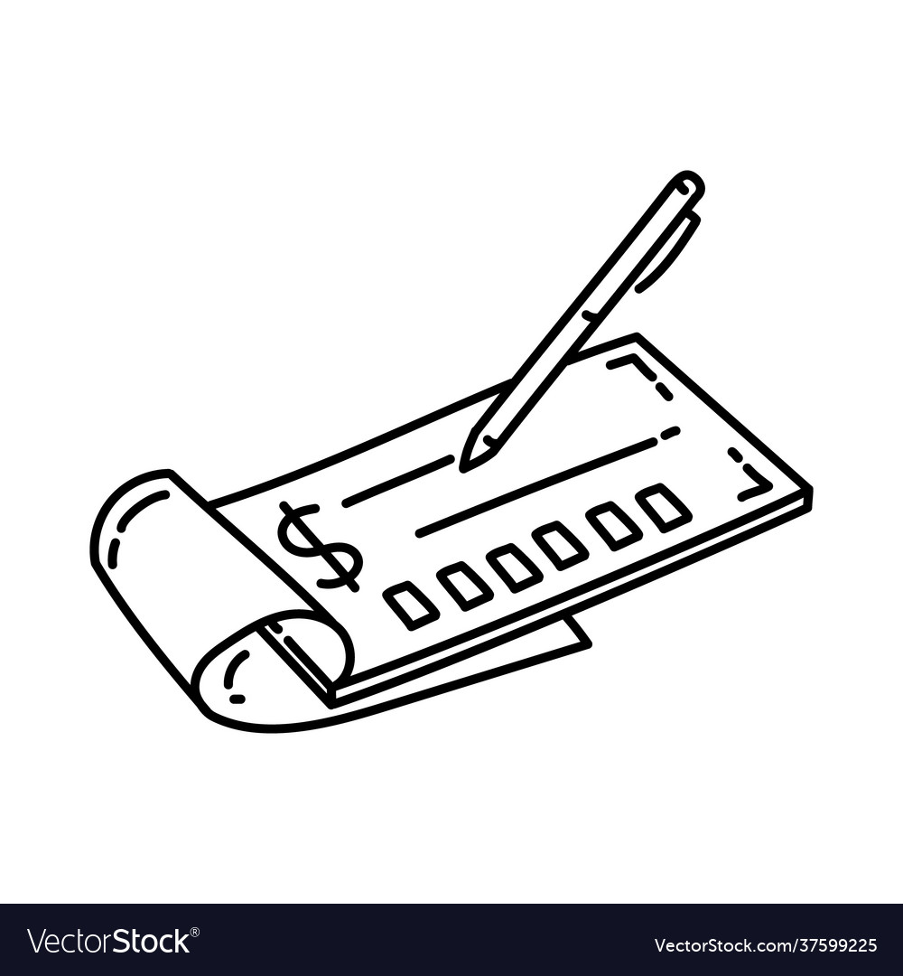 Check icon doodle hand drawn or outline icon style vector image Check icon doodle hand drawn or outline icon style