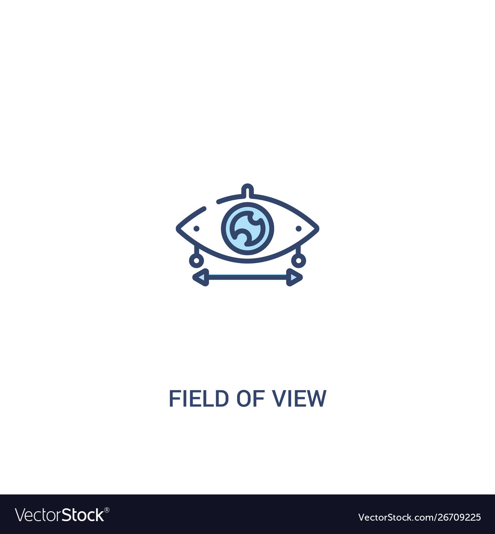 Field view concept 2 colored icon simple line vector image Field view concept 2 colored icon simple line
