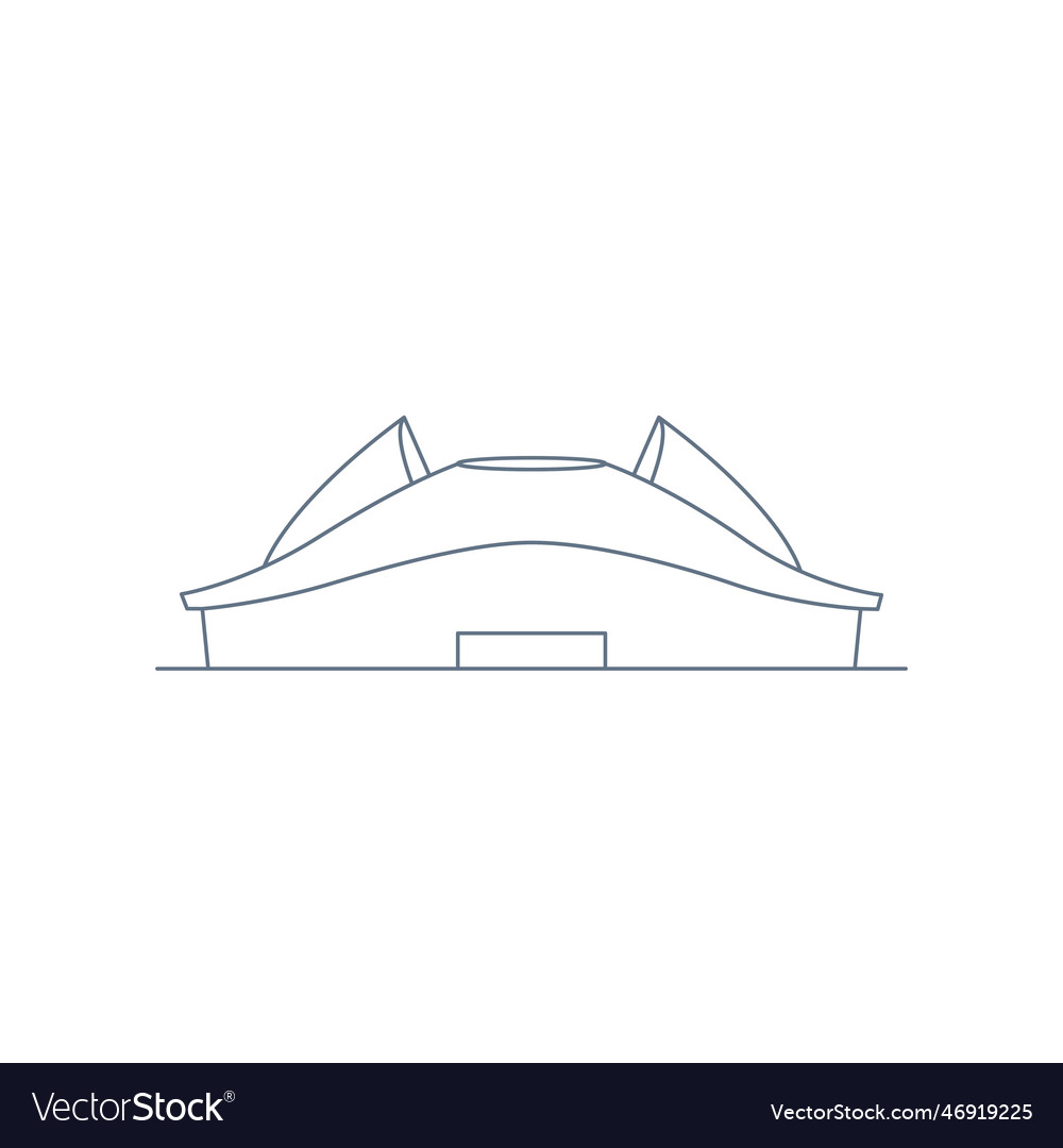 Front view of a stadium icon outline style Vector Image