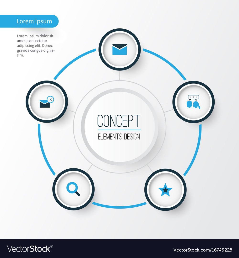 Internet colorful icons set collection