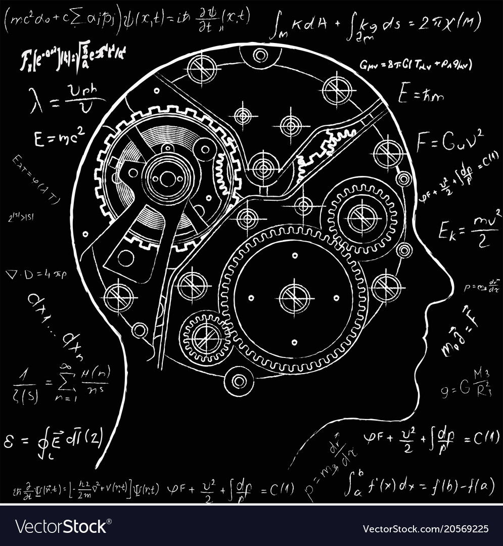 Mechanism of human thinking it is depicted