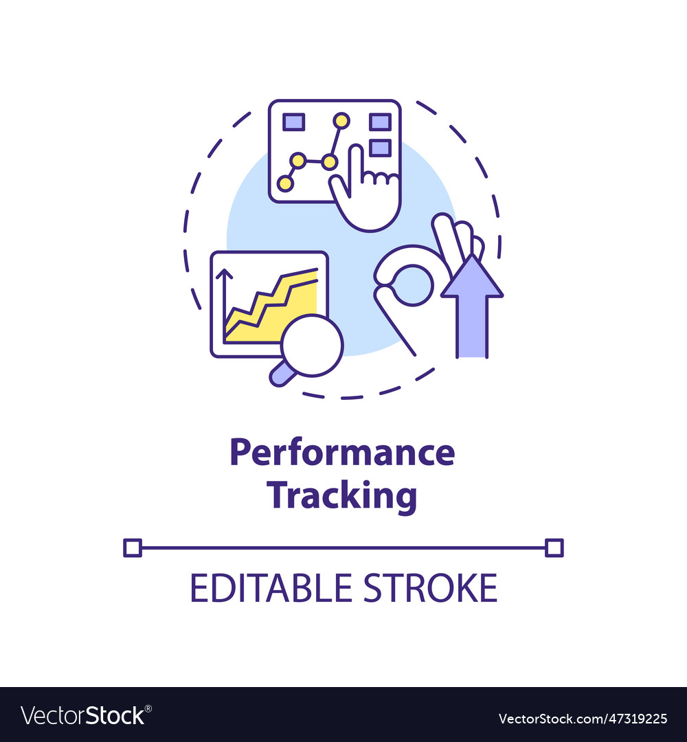 Performance tracking concept icon Royalty Free Vector Image