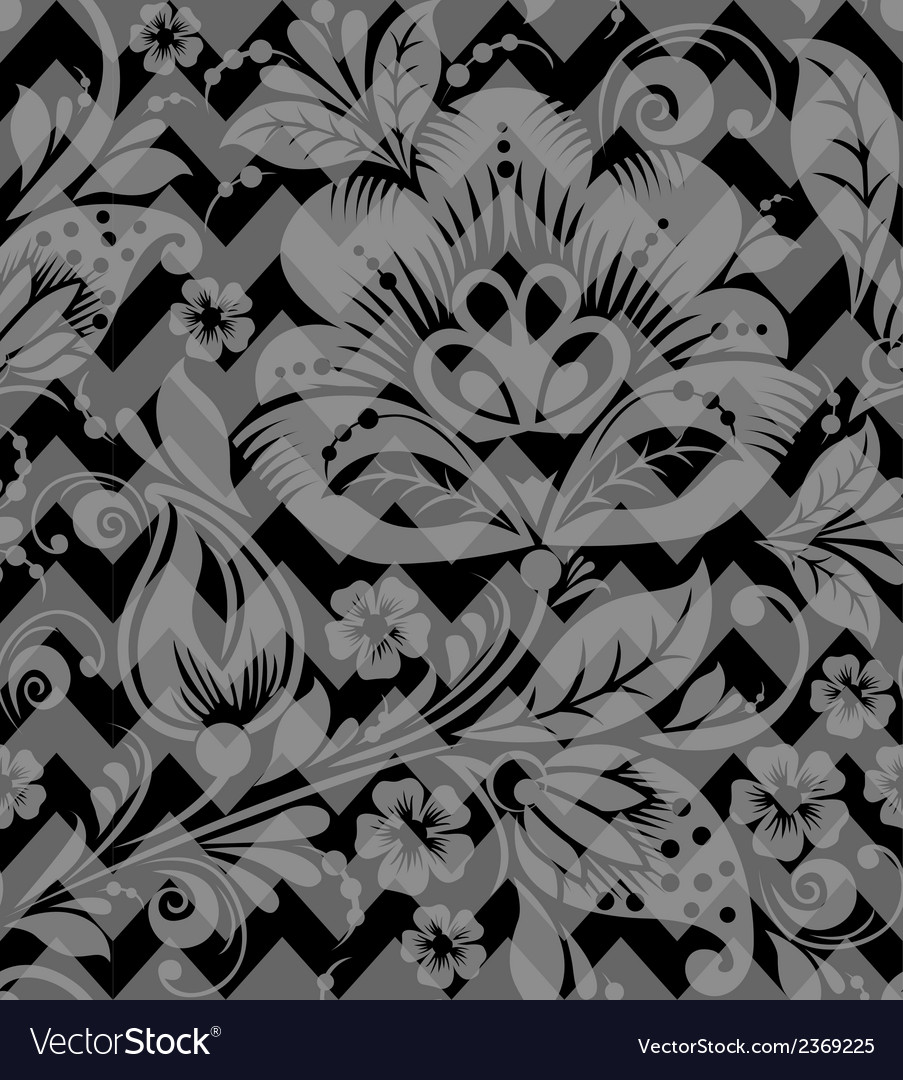 Seamless chevron floral background