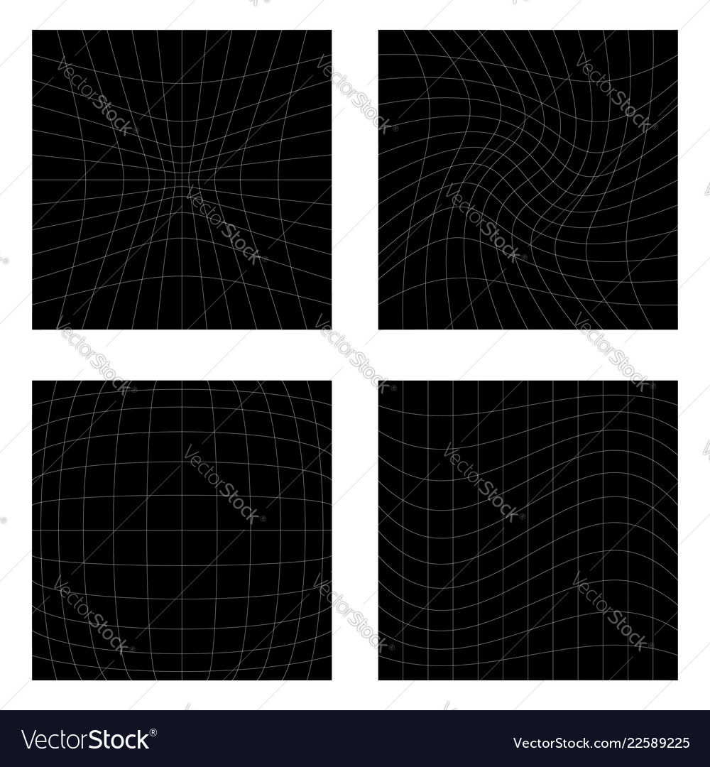 Set of 4 elements with different distortions vector image Set of 4 elements with different distortions