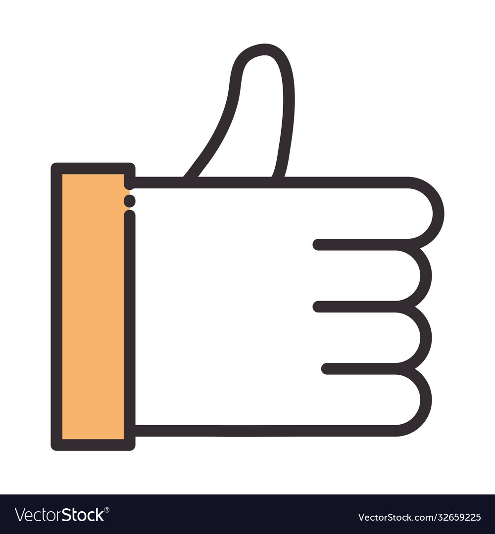Social media hand like digital internet network