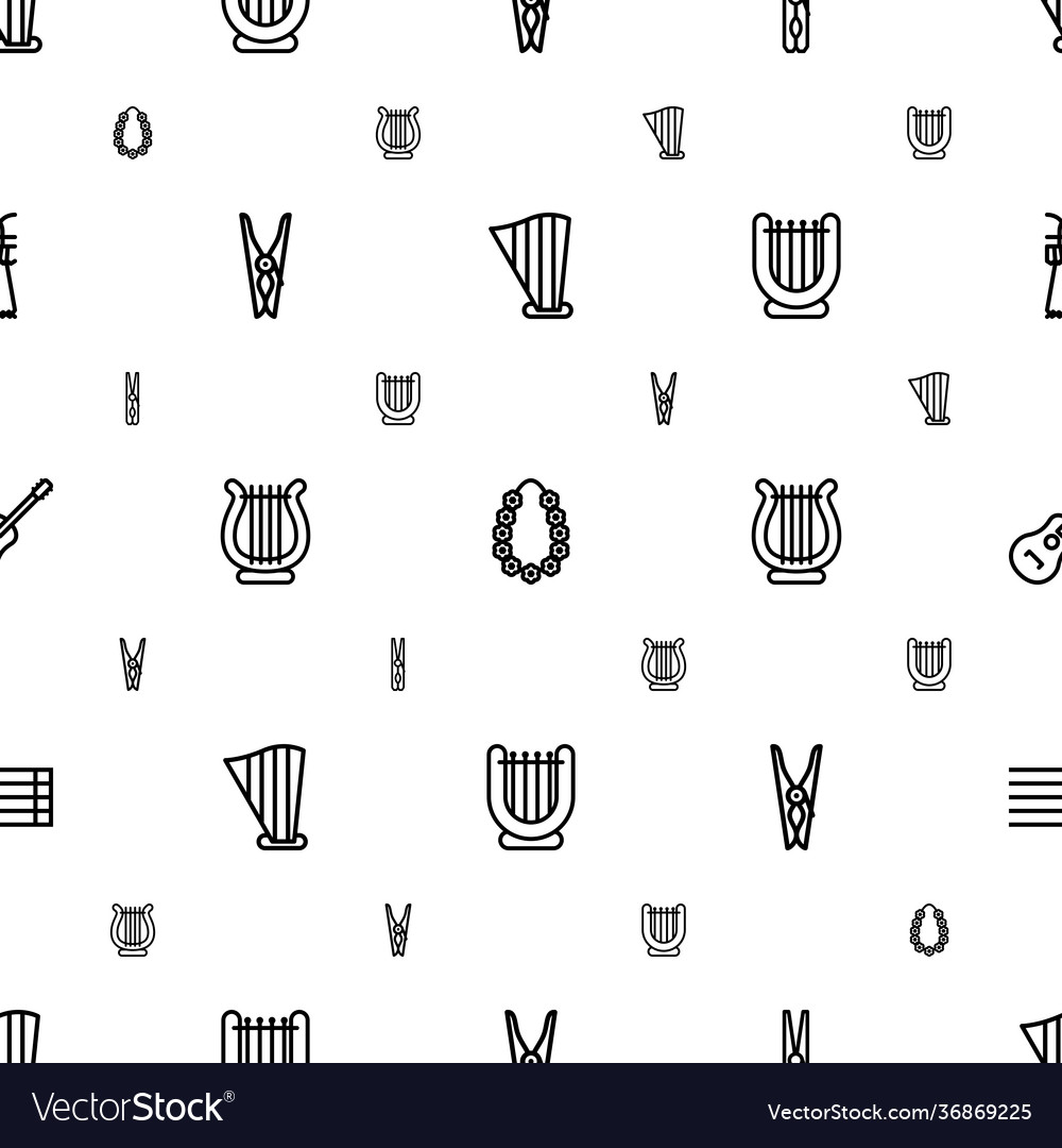 String icons pattern seamless white background Vector Image String icons pattern seamless white background