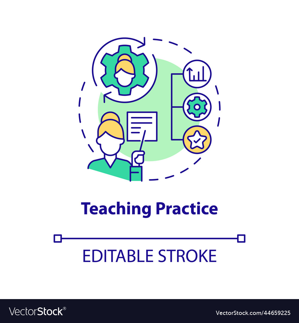 Teaching practice concept icon Royalty Free Vector Image