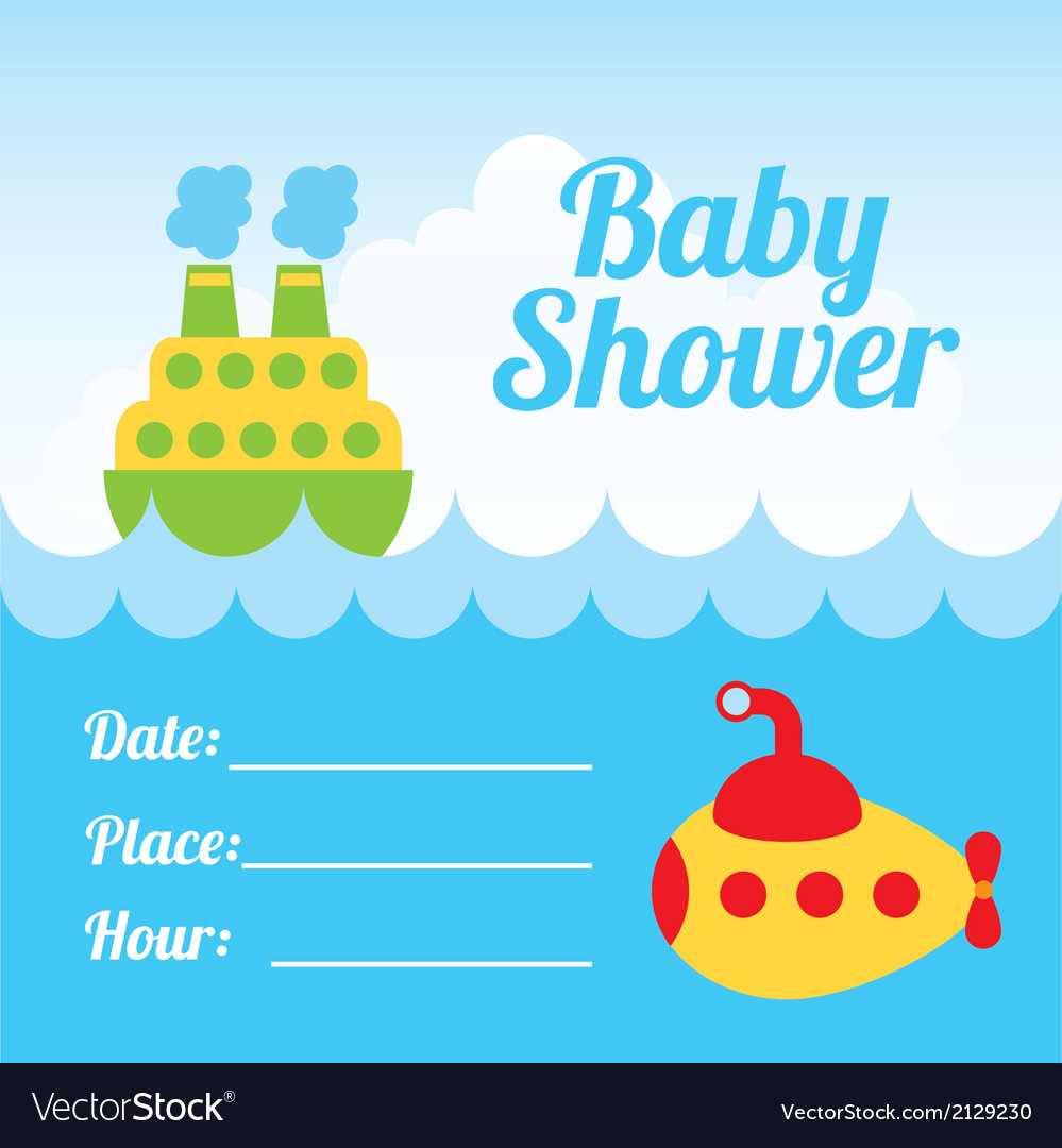 Baby shower design over sky background